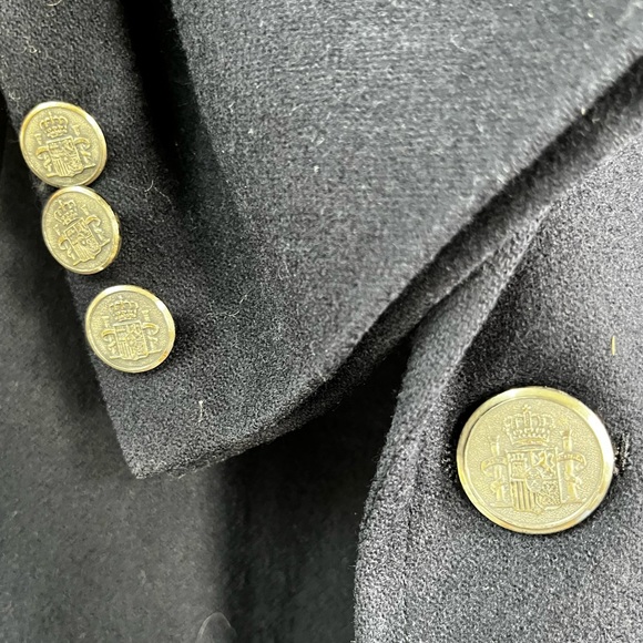 Vintage The Bentley Wool Jacket Mens M Navy Blue Blazer 2 button Sport Coat - Picture 5 of 16